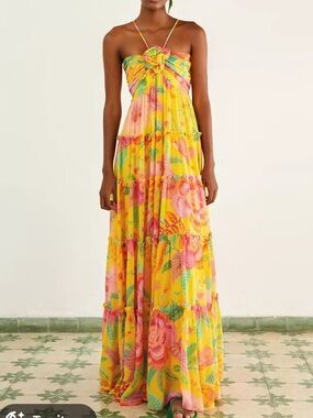 NWT Farm Rio Macaw Bloom Maxi Dress